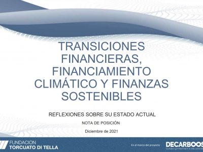 Transiciones financieras, financiamiento climático y finanzas sostenibles